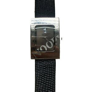 United Feature Syndicate Peanuts Snoopy Quartz Watch Silver Rectangle Leather